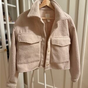 Cozy Cream Sherpa Jacket H&M size M